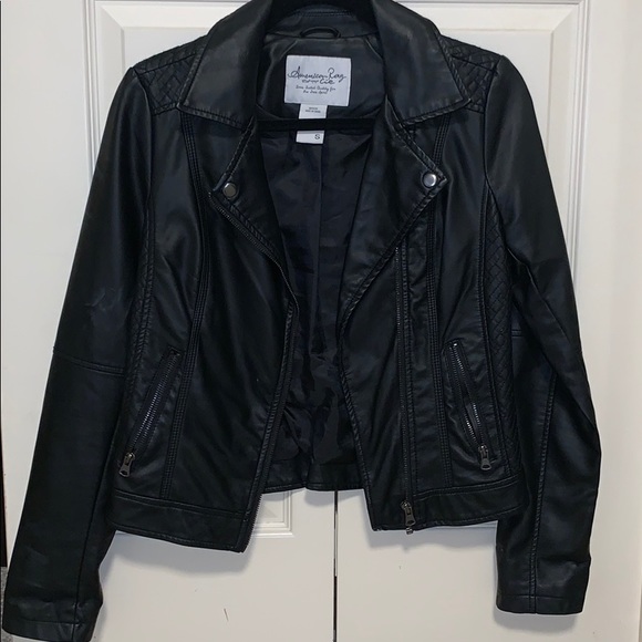Black faux leather jacket - Picture 1 of 3